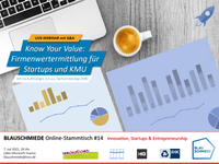 Know your value: Firmenwertermittlung für Startups und KMU, Blauschmiede Online-Stammtisch